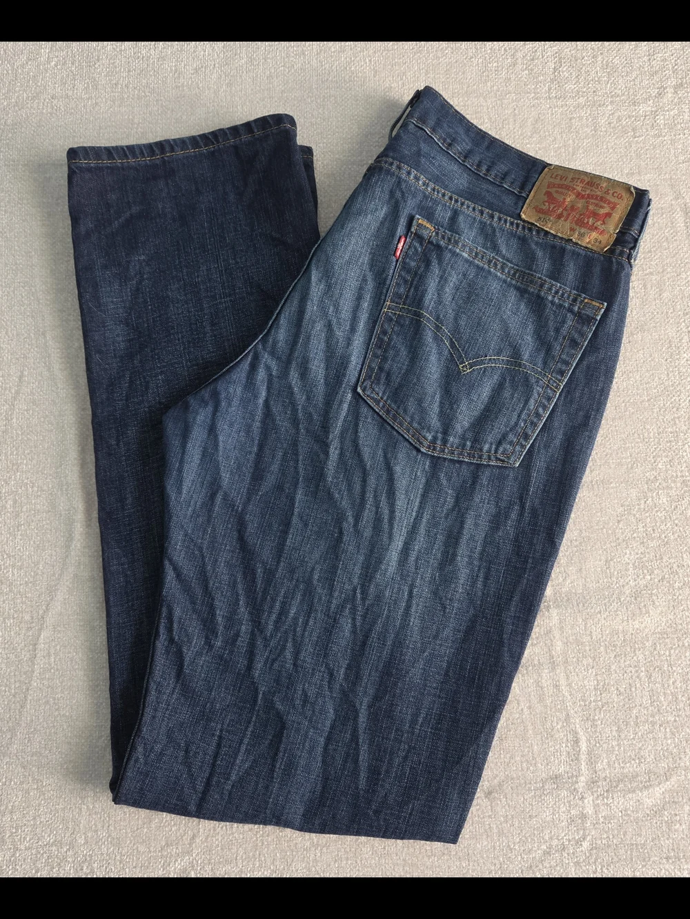 Levi's 514 Straight Fit Jeans Men's 36x34 Dark Wash WaterLess Stretch Denim Blue